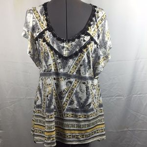 Energe World Wear Top Blouse Size Large